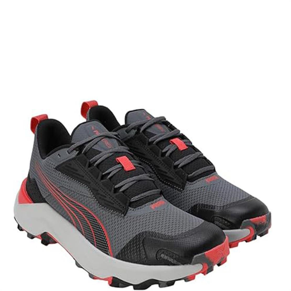 PUMA Obstruct Profoam-Gray-PUMA Black-Active Red Modeli Koşu