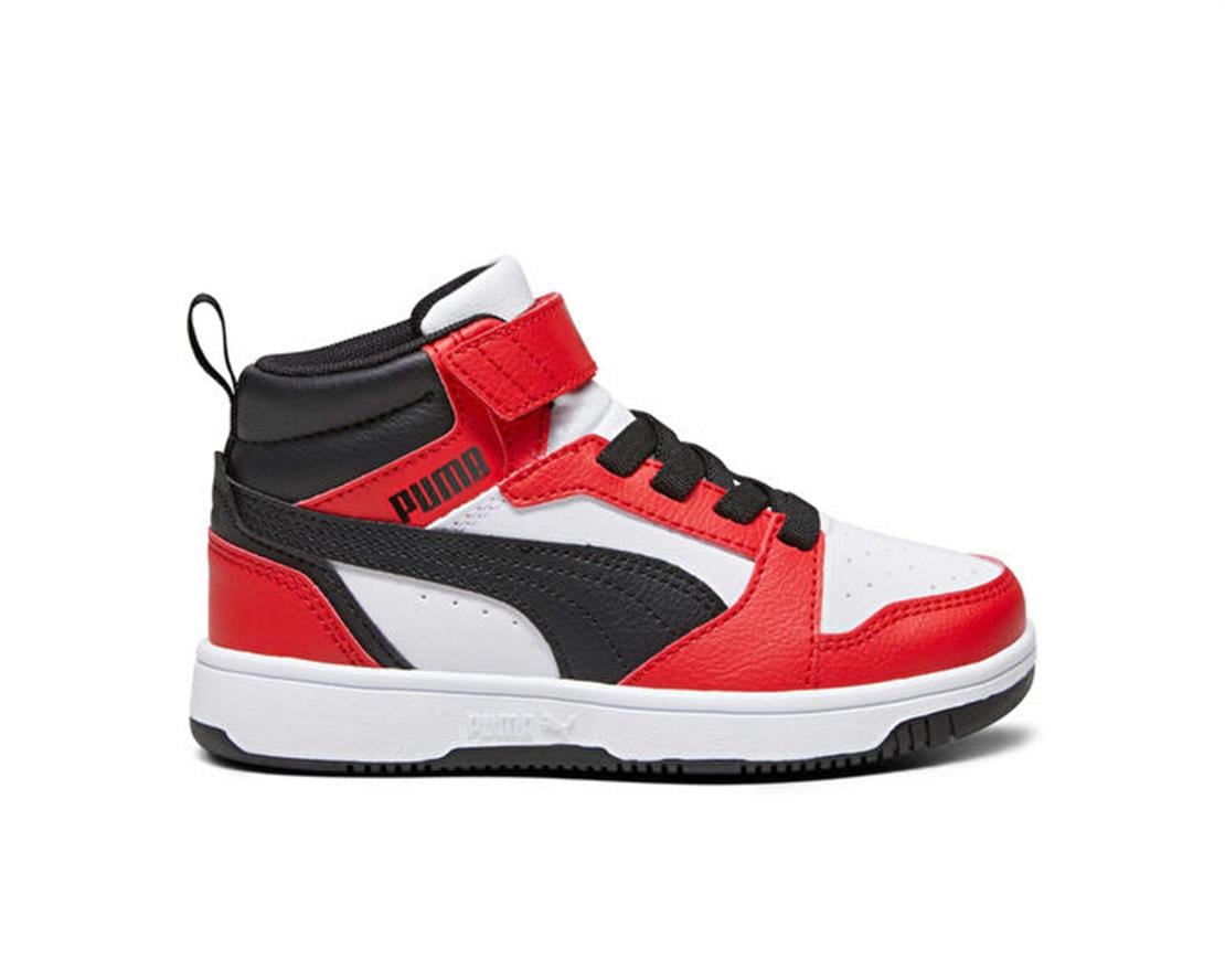 PUMA Puma Rebound V6 Mid AC+ PS-PUMA White-PUMA Black-For All Tim Günlük Spor Ayakkabısı Modeli ÇOCUK