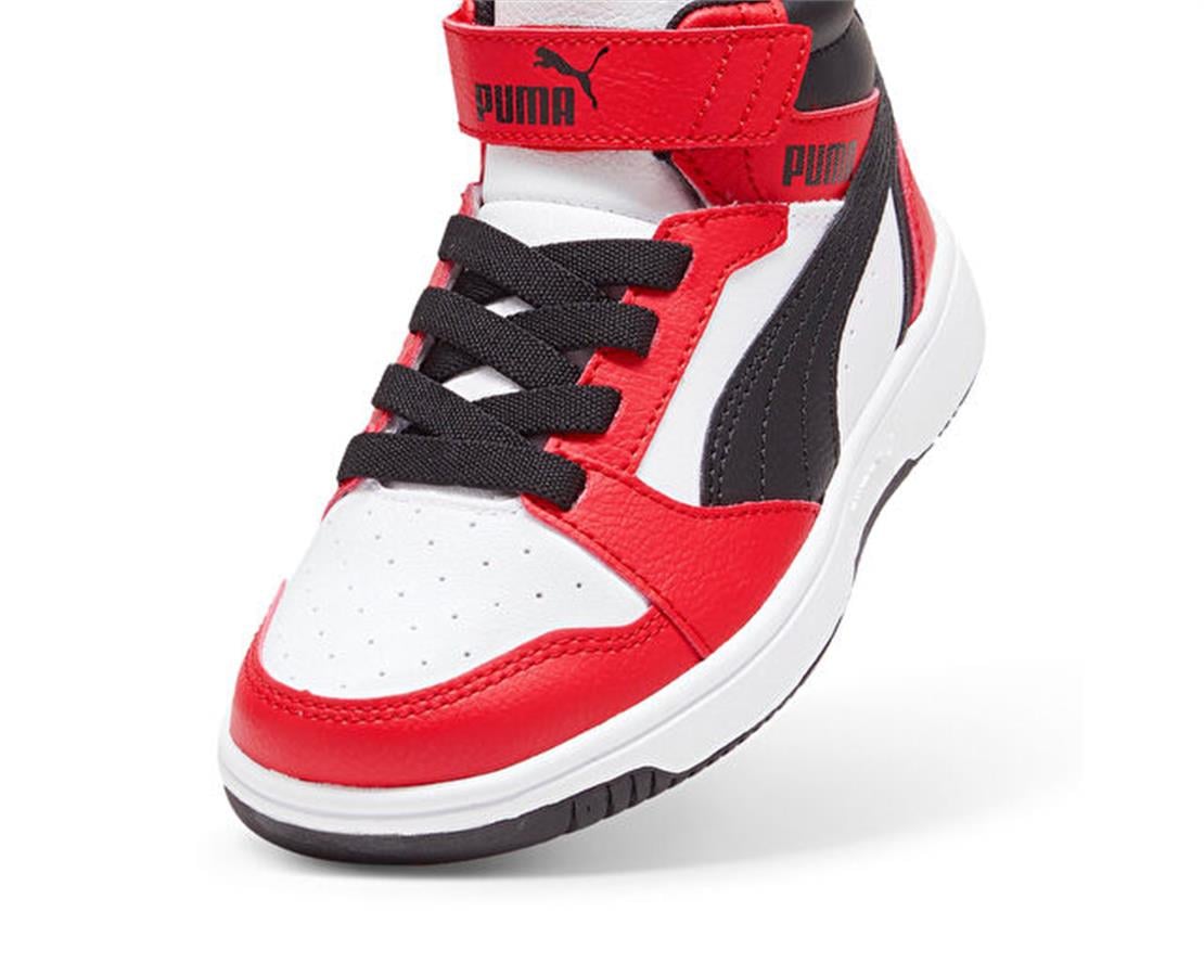 PUMA Puma Rebound V6 Mid AC+ PS-PUMA White-PUMA Black-For All Tim Günlük Spor Ayakkabısı Modeli ÇOCUK