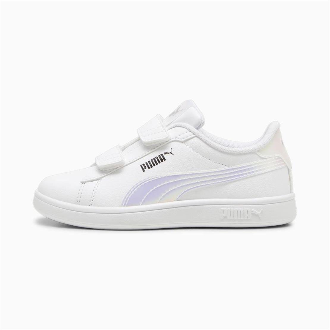 PUMA Puma Smash 3.0 Holo 2.0 V PS-PUMA White-Mauve Mist-PUMA Silv Günlük Spor Ayakkabı Modeli 