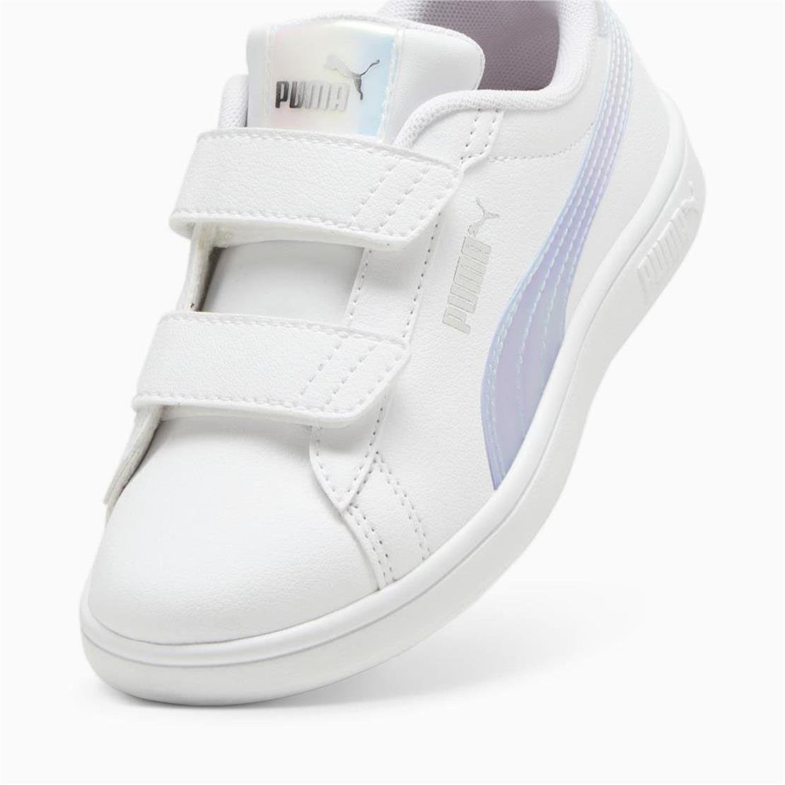 PUMA Puma Smash 3.0 Holo 2.0 V PS-PUMA White-Mauve Mist-PUMA Silv Günlük Spor Ayakkabı Modeli 