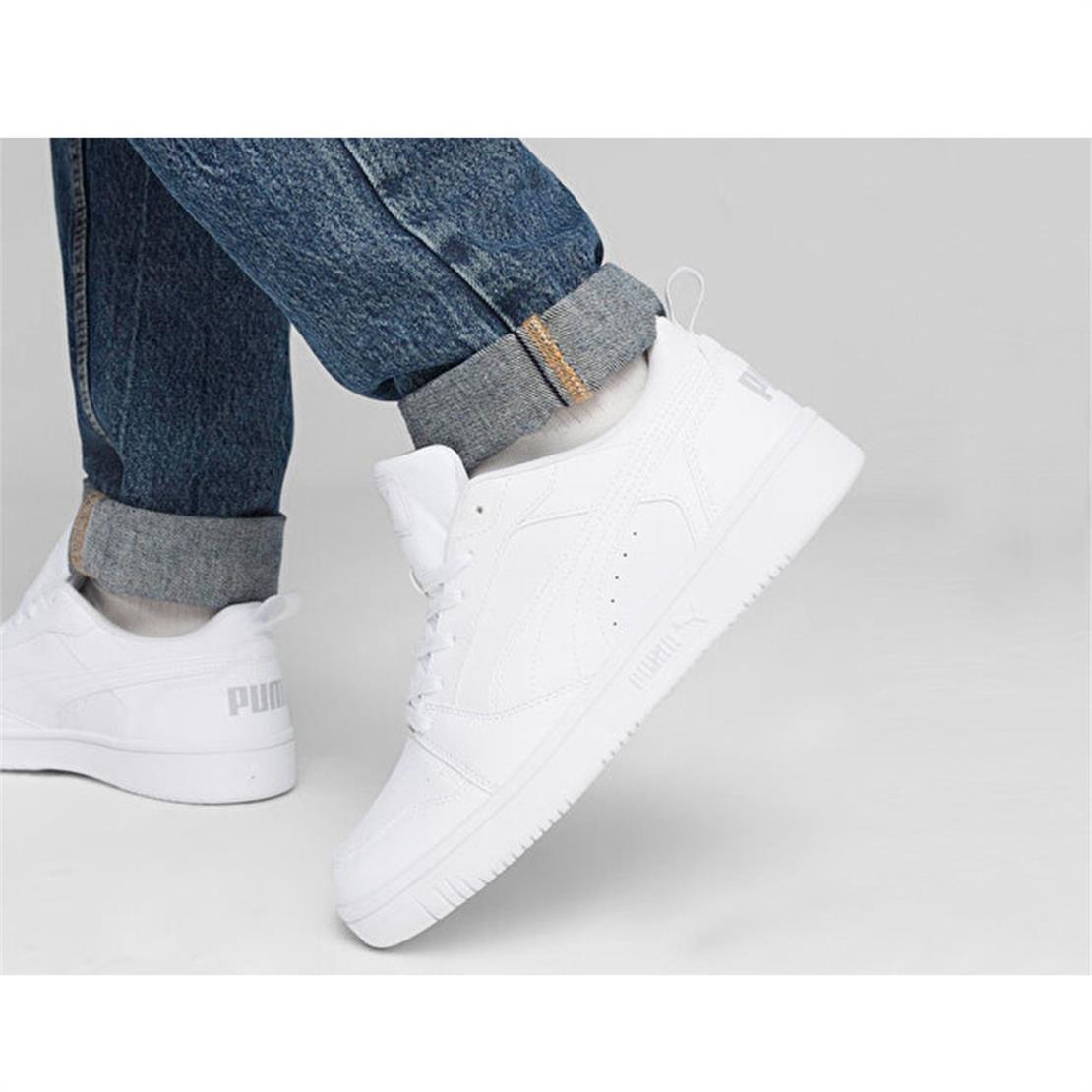 PUMA Rebound v6 Low-PUMA White-Cool Light Gray Günlük Spor Modeli Günlük Spor