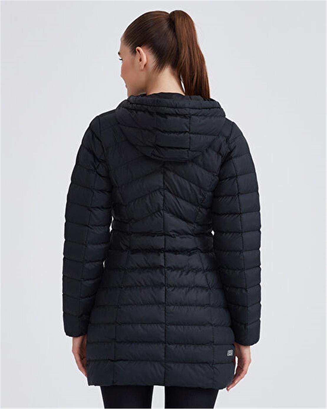 SKECHERS W Essential Maxi Length Hooded Jacket Modeli Ceket Mont