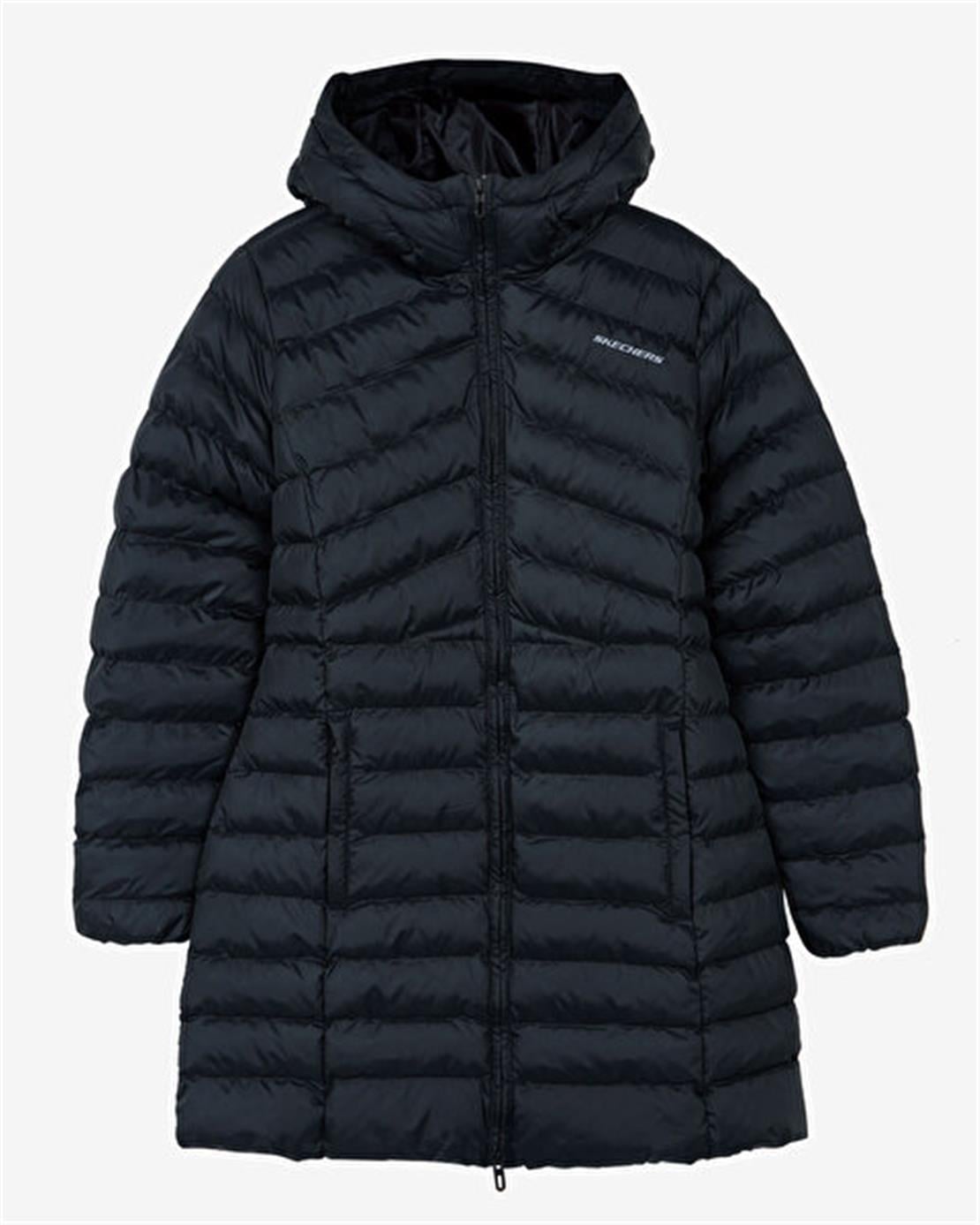 SKECHERS W Essential Maxi Length Hooded Jacket Modeli Ceket Mont