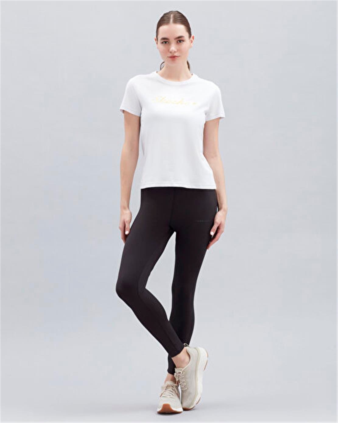 SKECHERS W Graphic Tee Shiny Logo T-Shirt