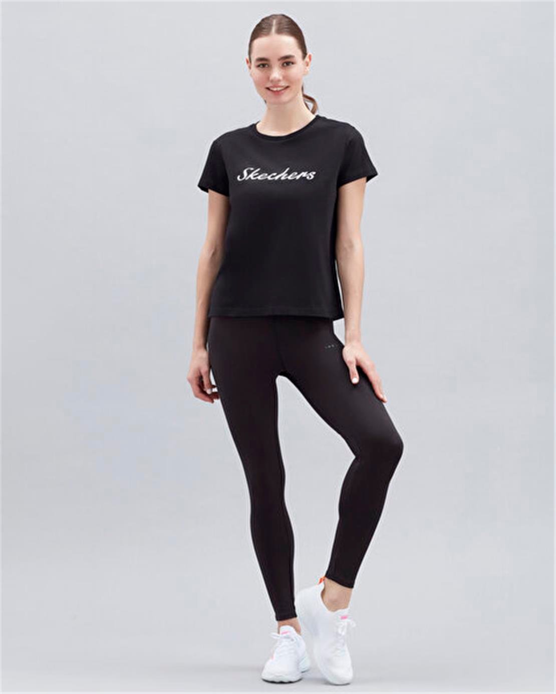 SKECHERS W Graphic Tee Shiny Logo T-Shirt