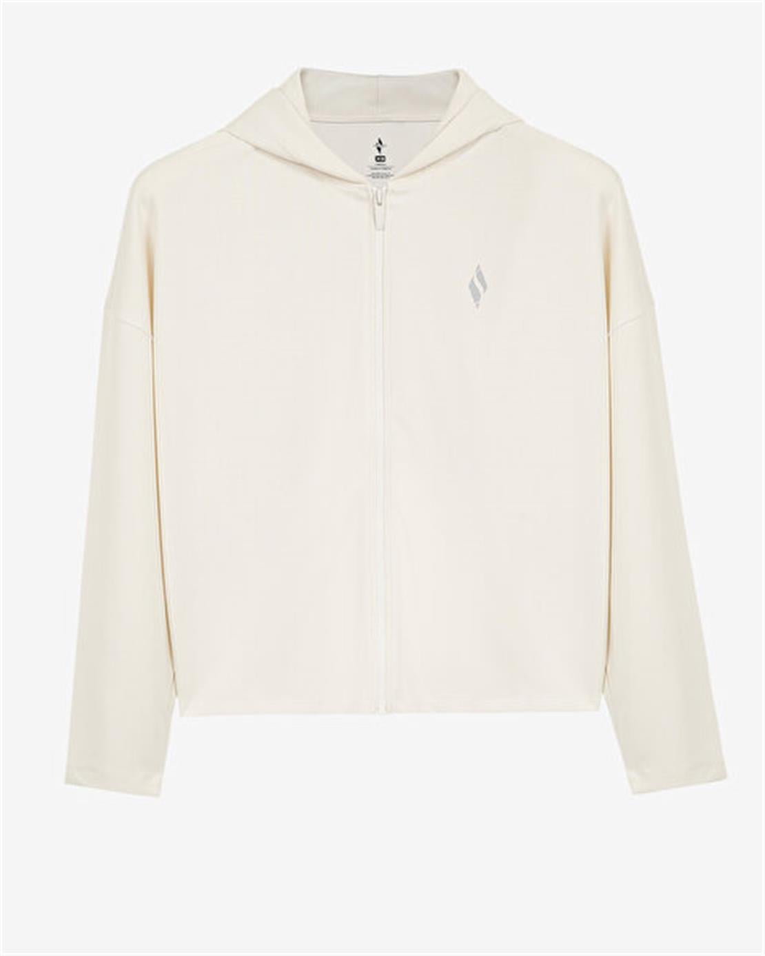 SKECHERS W Soft Touch Shinny Logo Full Zip Hoodie Sweatshirt