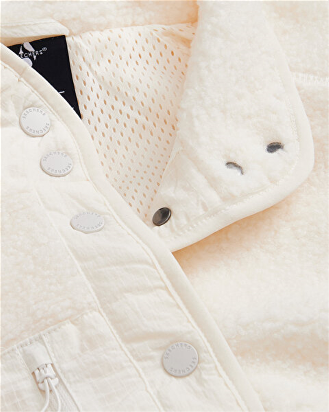 SKECHERS W Woven Detailed Pull Over Sherpa Ceket Mont Modeli KADIN