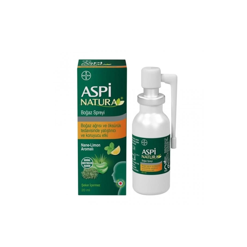 Aspi Natura Nane Limon Boğaz Spreyi 20 ml - Vitamin-Mineral - Aspi Natura