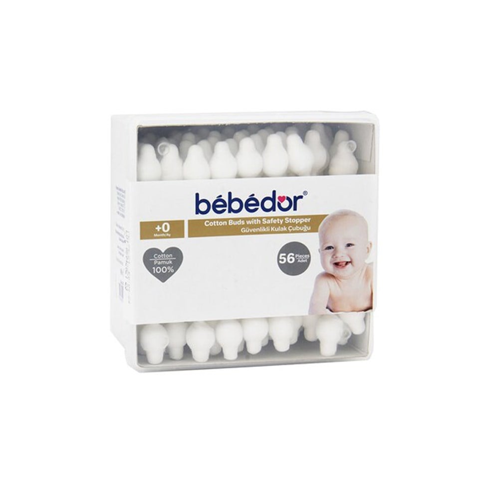 Bebedor Güvenlikli Kulak Çubuğu 56 Adet - Temizlik-Banyo - Bebedor