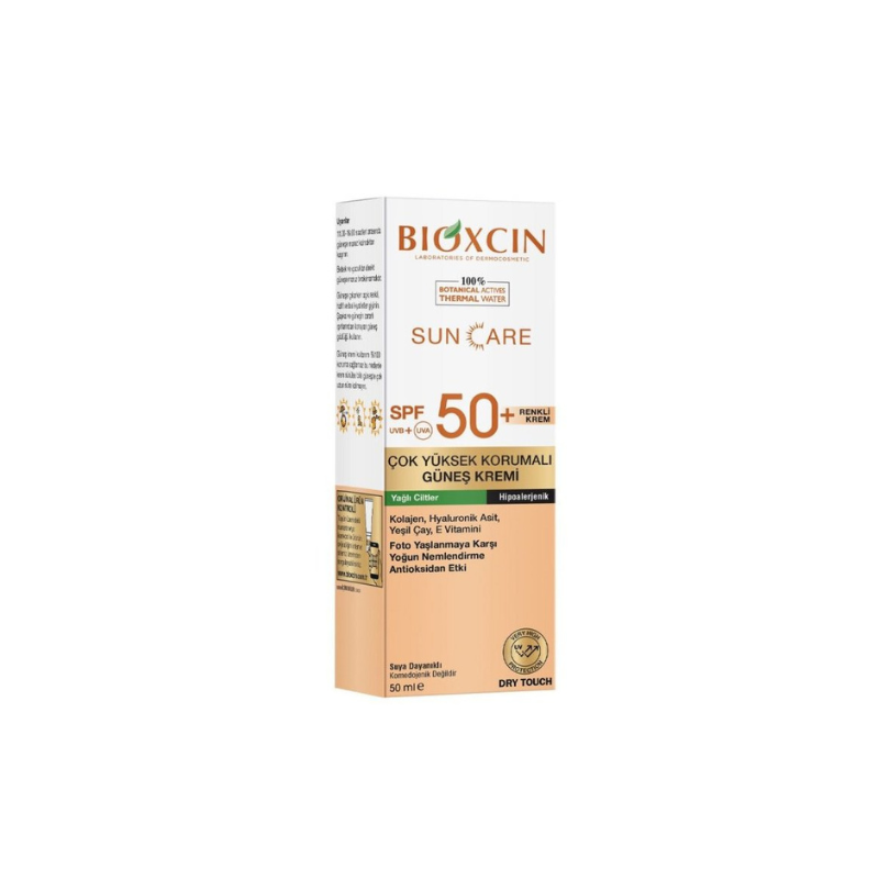 Bioxcin Yağlı Ciltler Spf 50+  Renkli Güneş Kremi 50 ml - Yeni ürünler - Diğer
