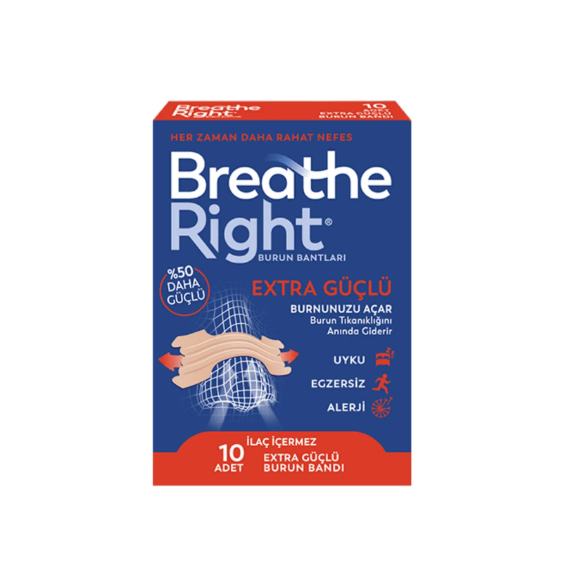 Breathe Right Extra Burun Bandı 10 Adet - Burun Sağlığı - Breathe Right
