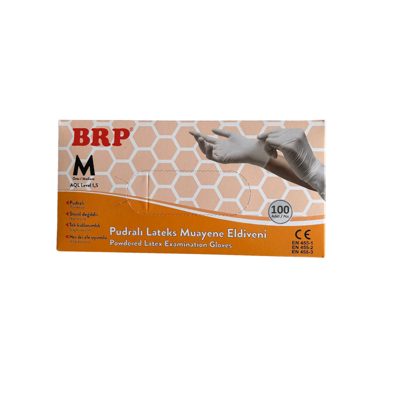 BRP Pudralı Lateks Muayene Eldiveni 100 Adet - Yeni ürünler - Diğer