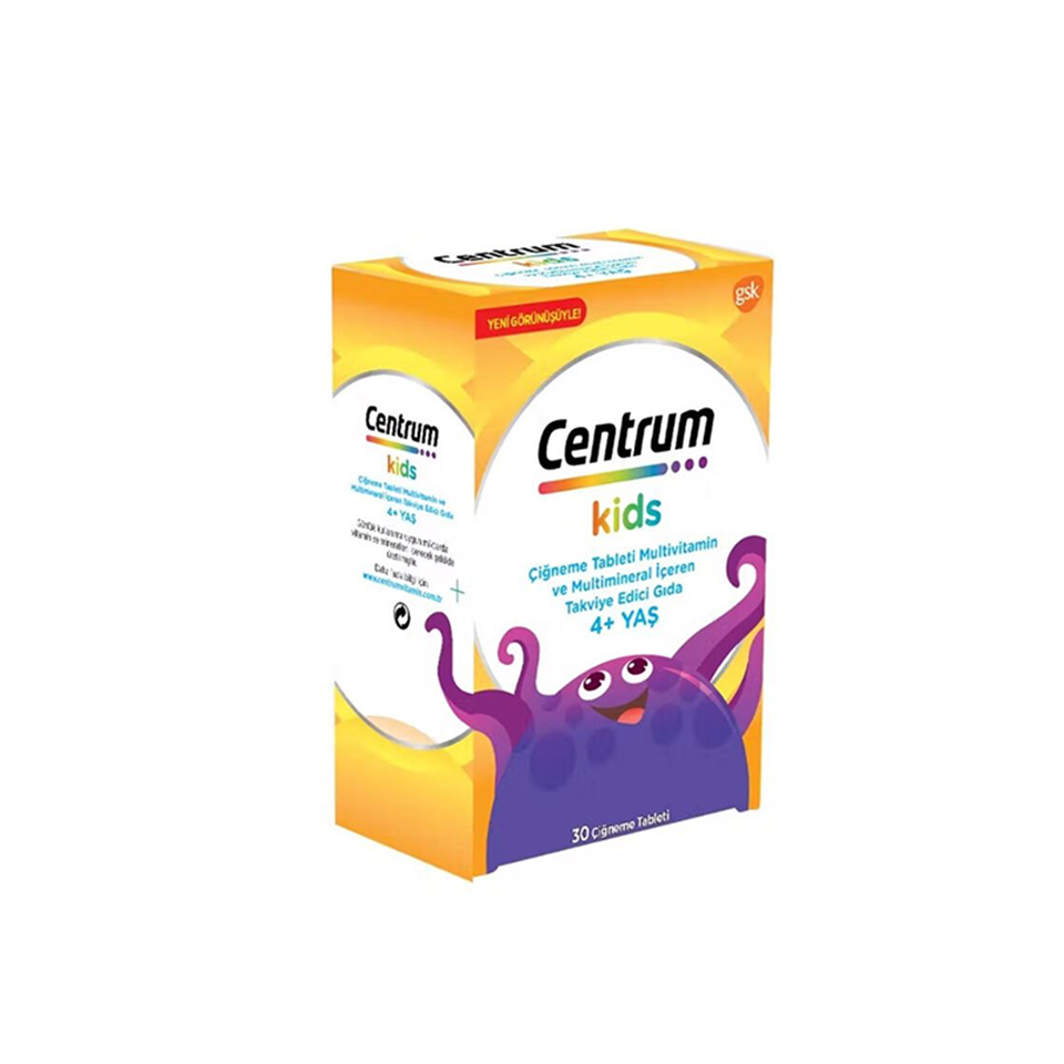 Centrum Kids Multivitamin ve Multimineral 30 Çiğneme Tableti - Vitamin-Mineral - Centrum