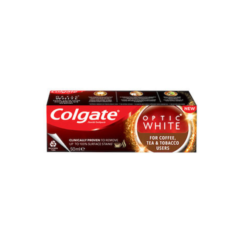 Colgate Optic White Çay, Kahve ve Tütün İçenler için Diş Macunu 50 ml - Yeni ürünler - Diğer