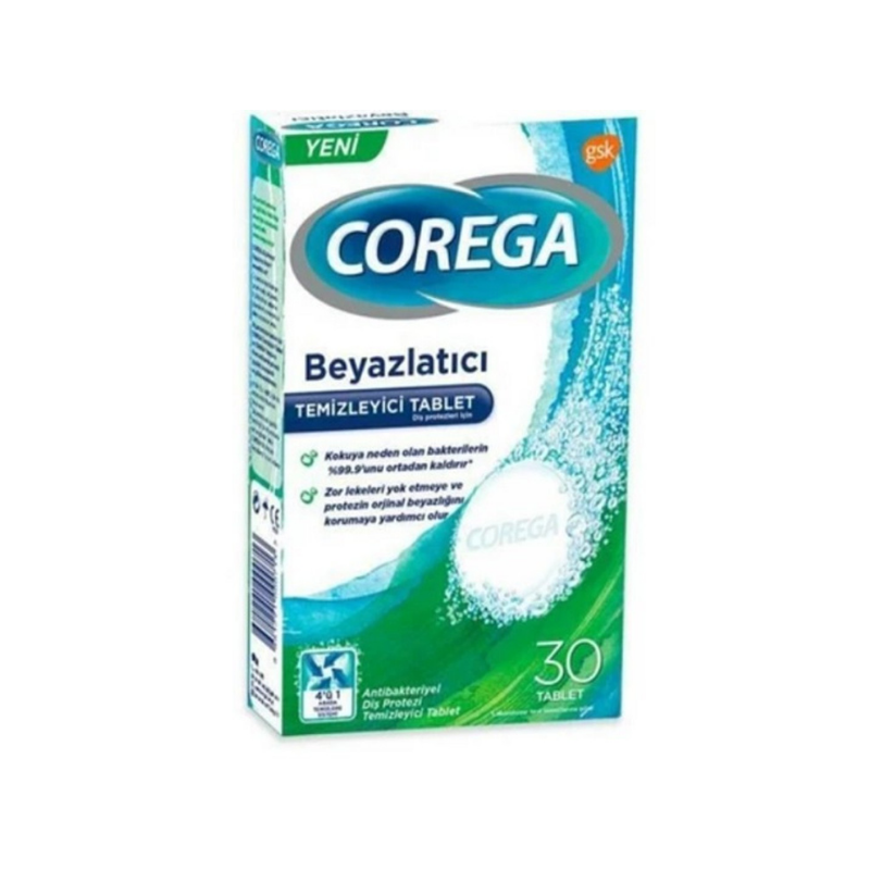 Corega Beyazlatıcı 30 Tablet - Protez Bakım - Corega