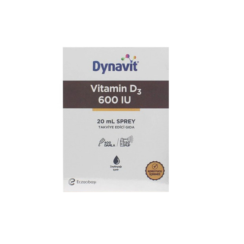 Dynavit Vitamin D3 600 IU Sprey 20 ml - Yeni ürünler - Diğer