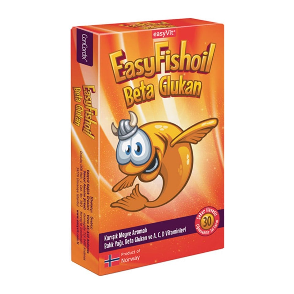 EasyFishoil Beta Glukan 30 Çiğnenebilir Jel Tablet - Yeni ürünler - Diğer