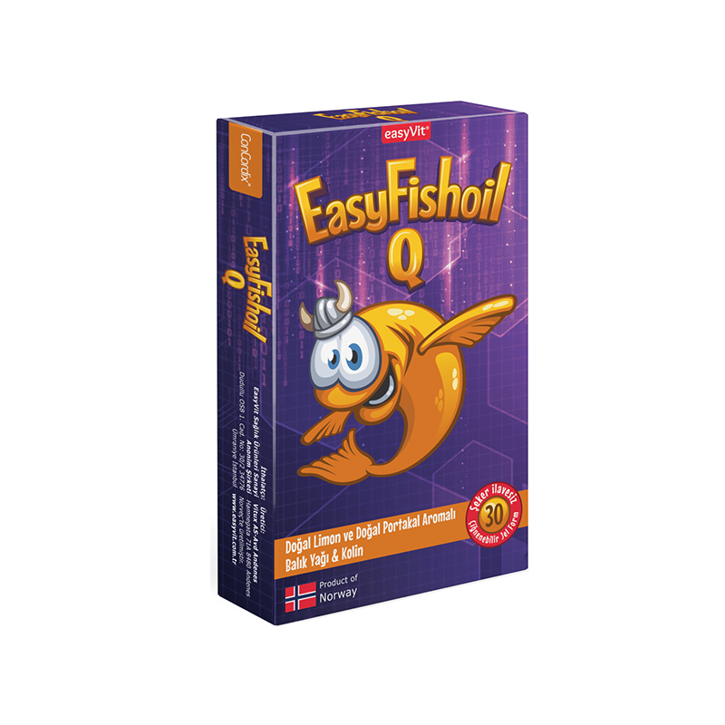 Easyfishoil Q Balık Yağı Çiğnenebilir 30 Jel - Omega 3-Balık Yağı - EasyFishoil