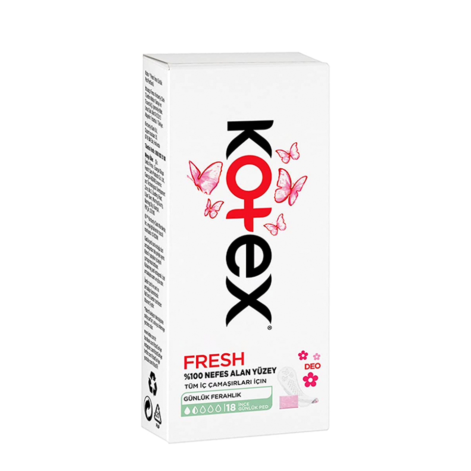 Kotex Fresh İnce Günlük Ped 18 Adet - Hijyenik Bakım - Kotex