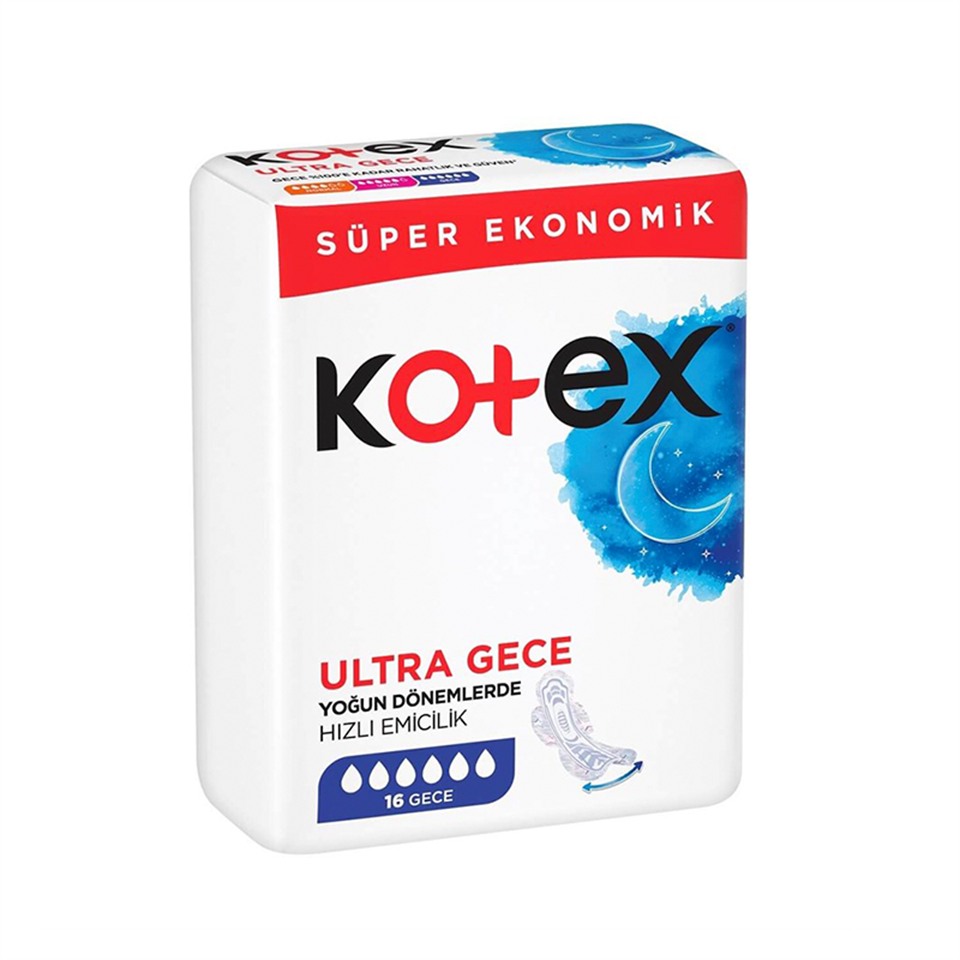 Kotex Ultra Gece Ped 16 Adet - Hijyenik Bakım - Kotex