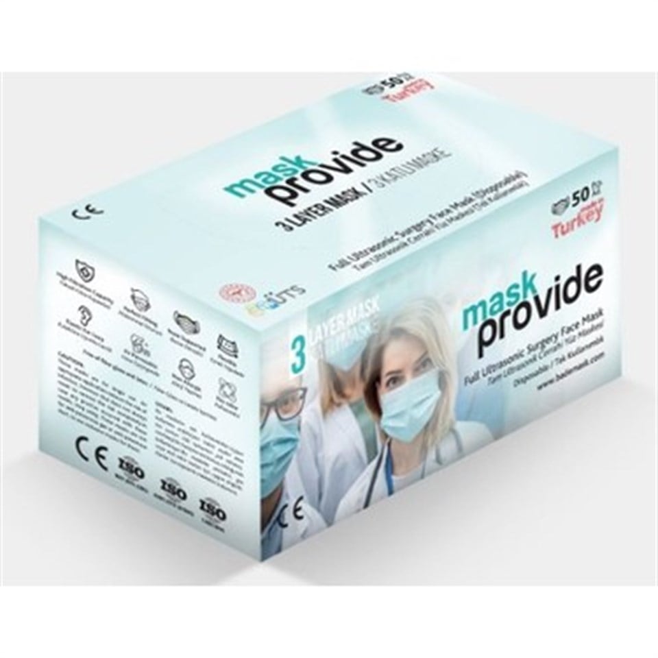 Mask Provide 3 Katlı Maske 50 Adet 2 li -  -  