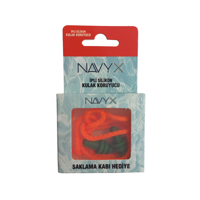 Navyx İpli Silikon Kulak Koruyucu Yeşil - Yeni ürünler - Diğer