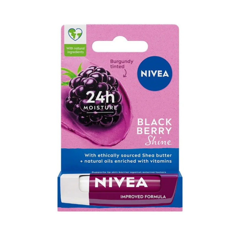 Nivea Blackberry Shine Dudak Bakım Kremi 4,8 gr - Dudak Ürünleri - Nivea