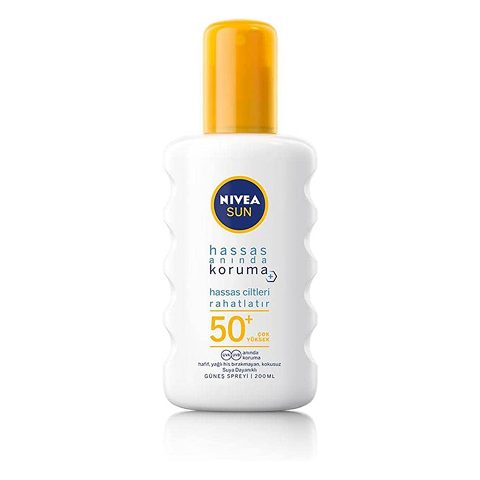 Nivea Sun Hassas Spf 50+ Güneş Koruyucu 200 ml - Yetişkin Güneş Koruyucu - Nivea