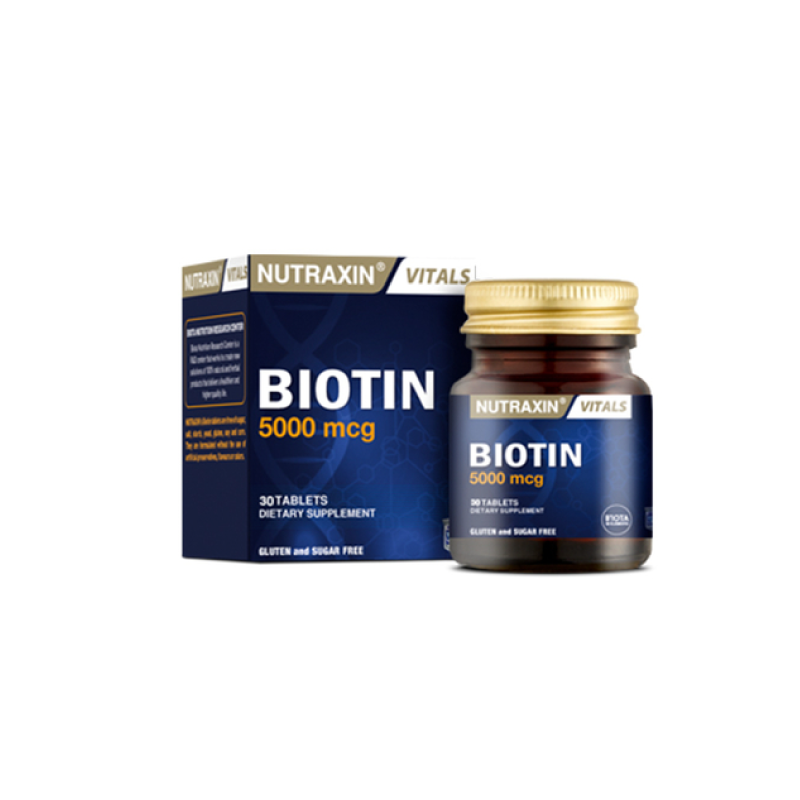 Nutraxin Biotin 5000 mg 30 Tablet - Vitamin-Mineral - Nutraxin