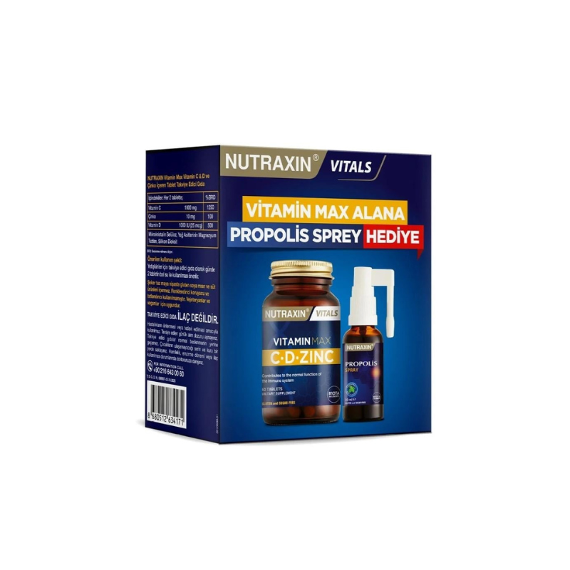 Nutraxin Vitamin Max 60 Tablet Alana Propolis Sprey 30 ml Hediye - Yeni ürünler - Diğer