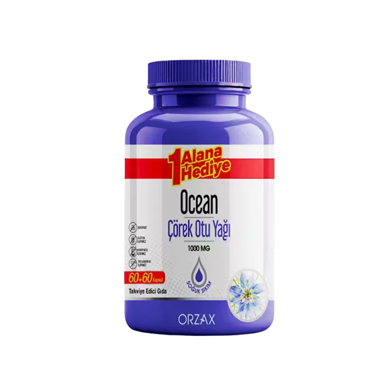 Ocean Çörekotu Yağı 1000 mg 60+60 Kapsül - Yeni ürünler - Diğer