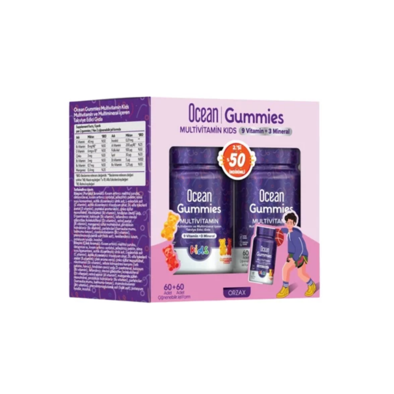Ocean Gummies Multivitamin Kids 2.'si %50 İndirim 60+60 Adet - Yeni ürünler - Diğer