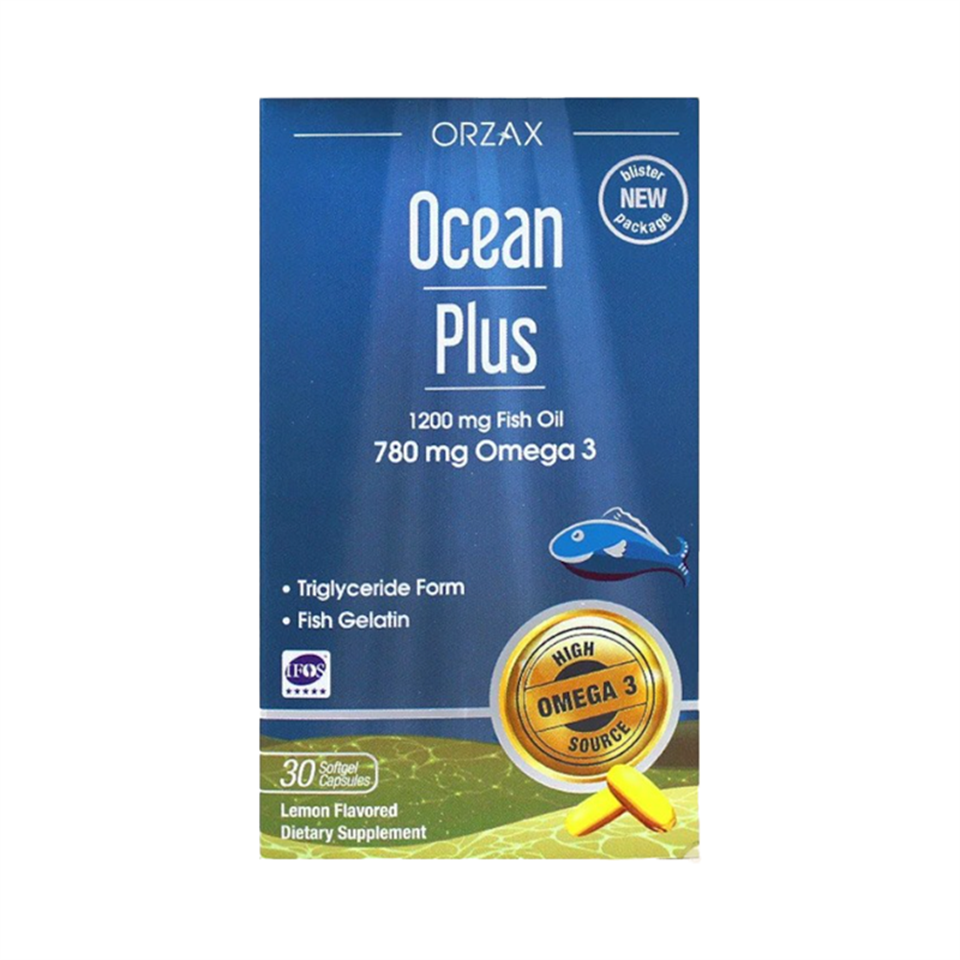 Ocean Plus 1200 mg 30 Kapsül - Omega 3-Balık Yağı - Orzax