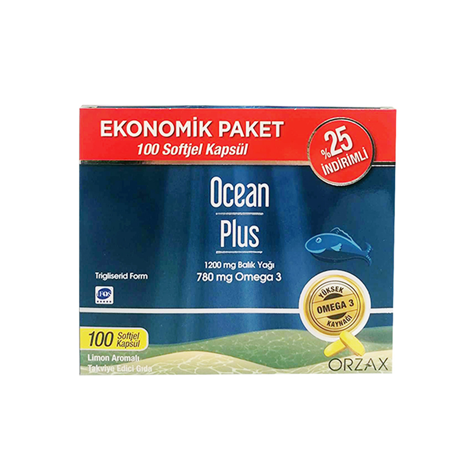 Ocean Plus Balık Yağı 100 Kapsül - Vitamin-Mineral - Vitocco