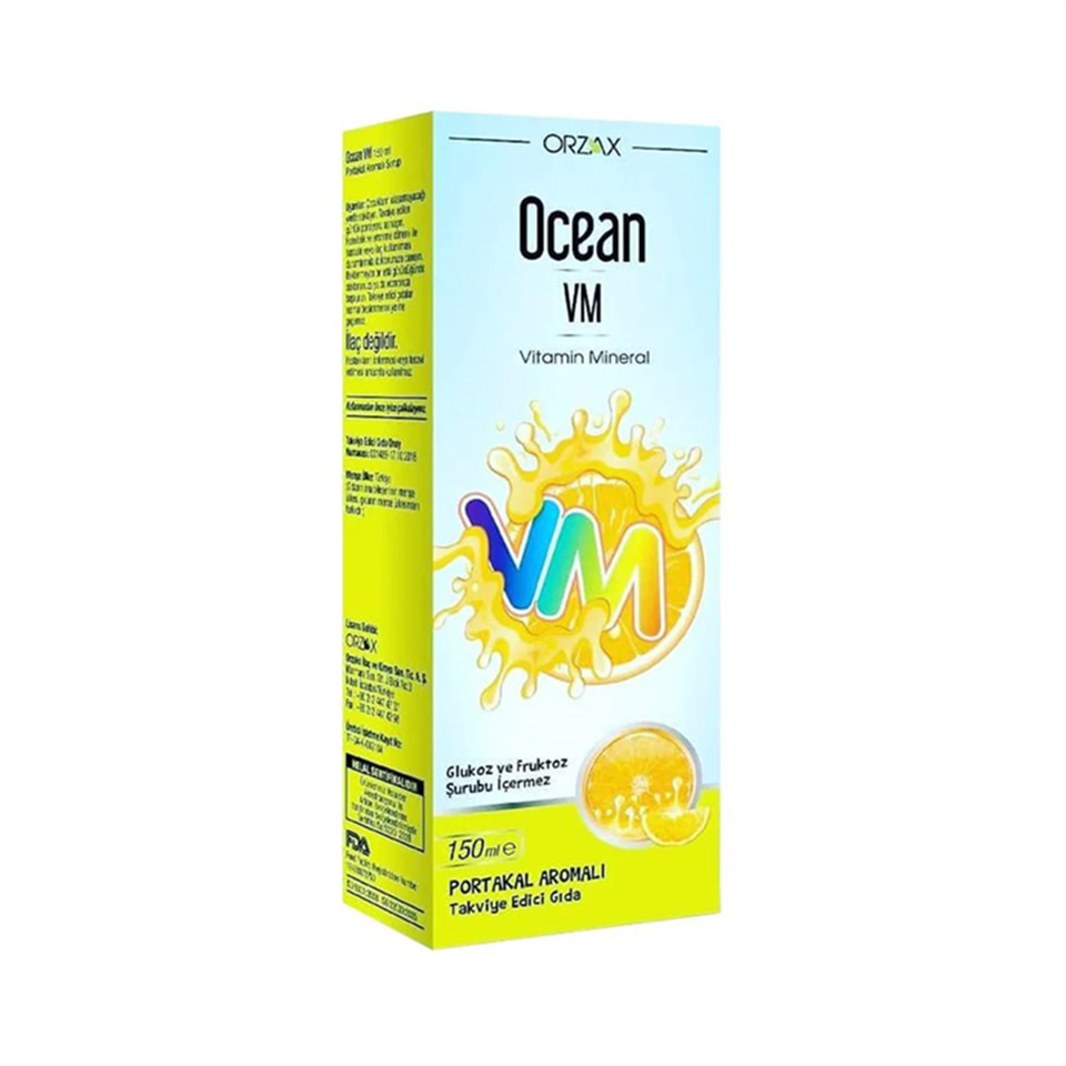 Ocean Vitamin Mineral Şurup 150 ml - Besin Takviyesi - Orzax