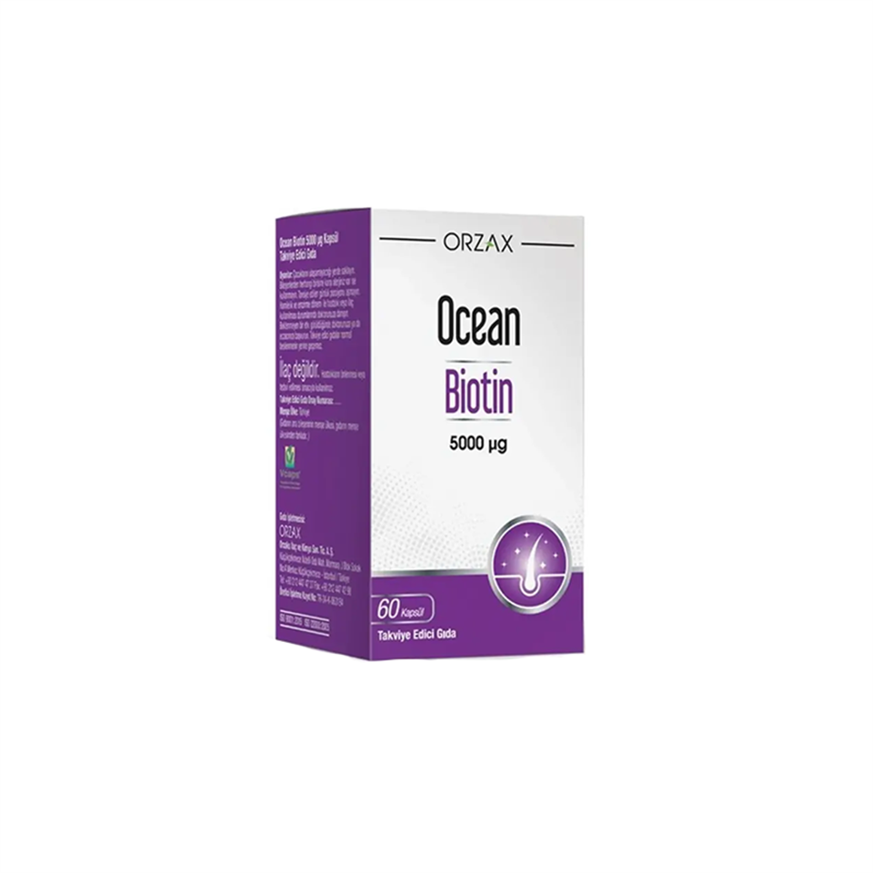 Orzax Ocean Biotin 60 Kapsül - Vitamin-Mineral - Orzax