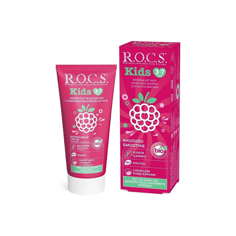 R.O.C.S. Kids Ahududu Tadında Diş Macunu 3-7 Yaş 35 ml - Diş Macunu - Rocs
