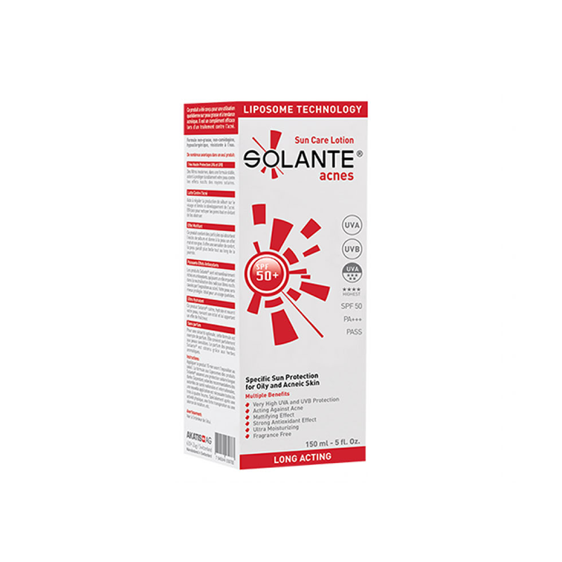 Solante Acnes Spf 50+ Güneş Koruyucu 150 ml - Yetişkin Güneş Koruyucu - Solante