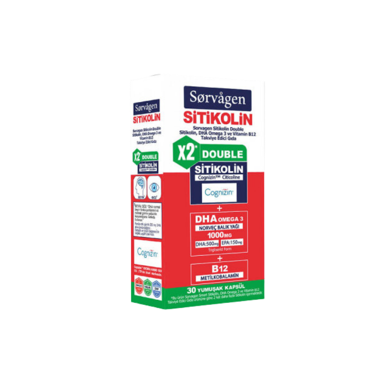 Sorvagen Smart Double Sitikolin Omega3 30 Kapsül - Yeni ürünler - Diğer