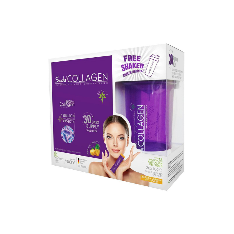 Suda Collagen Probiotic Ananas Aromalı 30 Sase - Kolajen - Suda Collagen