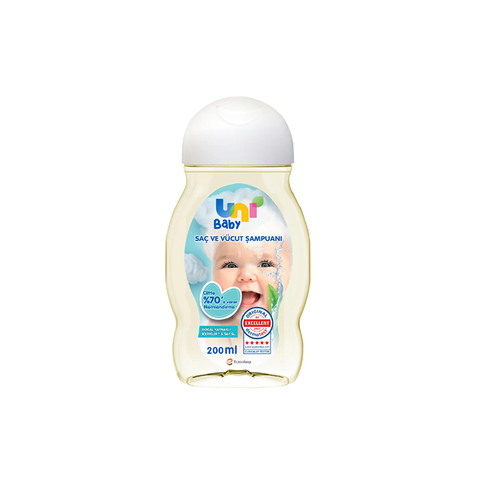 Uni Baby Saç ve Vücut Şampuanı 200 ml - Bebek Temizlik-Banyo - Uni Baby