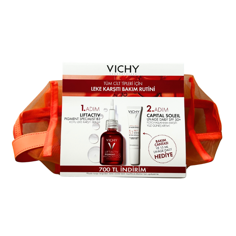 Vichy Liftactiv Pigment Specialist B3 Serum + Capital Soleil SPF50+ Güneş Kremi Çantalı Set - Yeni ürünler - Diğer