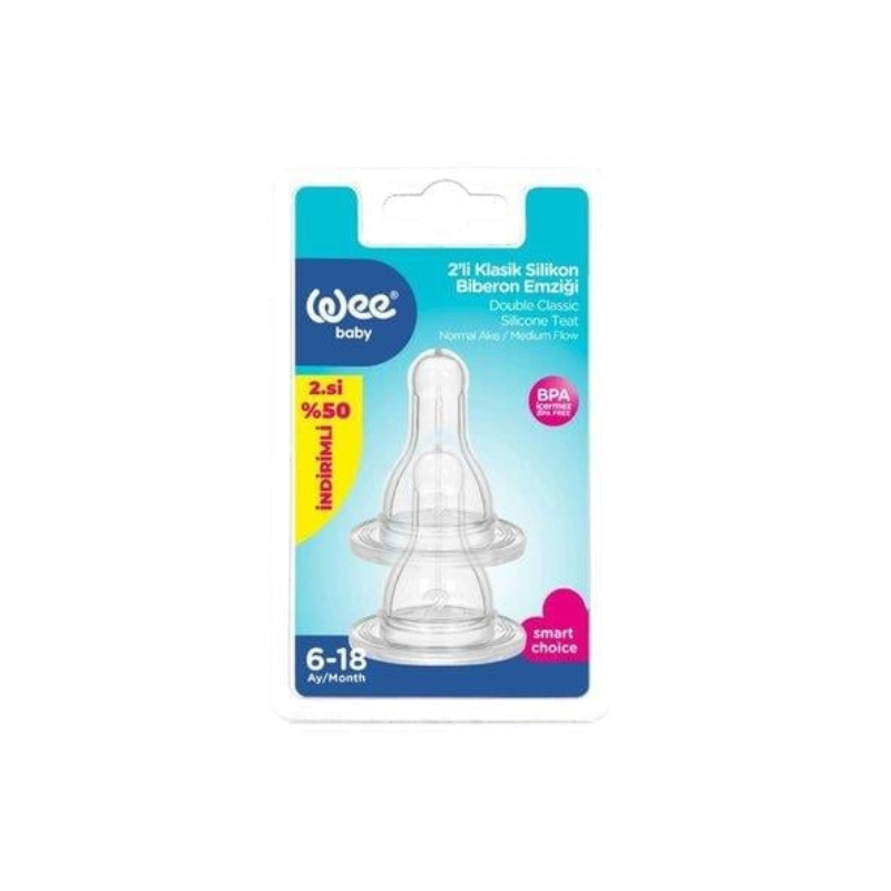 Wee Baby Klasik Silikon Biberon Emziği 2'li 6-18 Ay - Yeni ürünler - Diğer