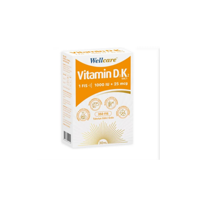 Wellcare Vitamin D3 K2 1000 IU Oral Sprey 30 ml - Yeni ürünler - Diğer