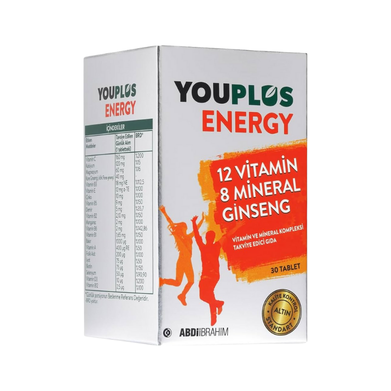 YouPlus Energy Vitamin Mineral Kompleksi 30 Tablet - Vitamin-Mineral - Youplus