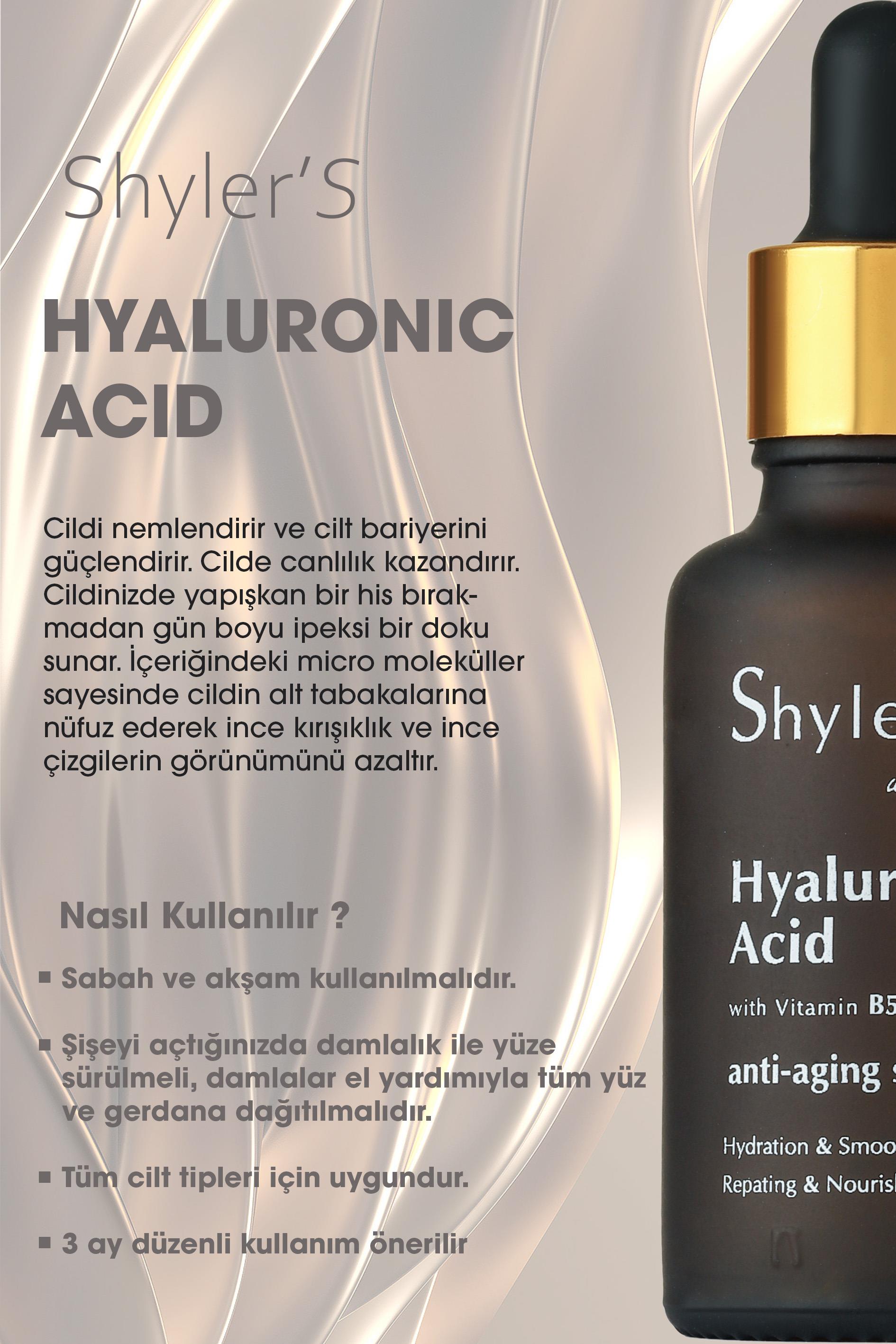 Shyler'S Anti Aging Micro Molekül ve B5 İçeren Hyaluronic Acid 30 ML