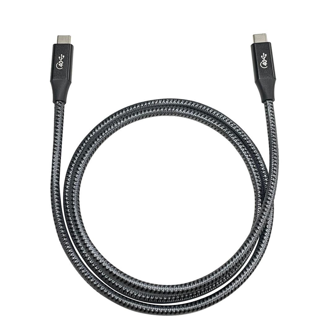 LivX Action Thunderbolt 4 Type C Kablo 100 W PD Şarj 40 Gbps Veri ve Görüntü Aktarım Kablosu Örgülü Kablo 1.8 M TH02