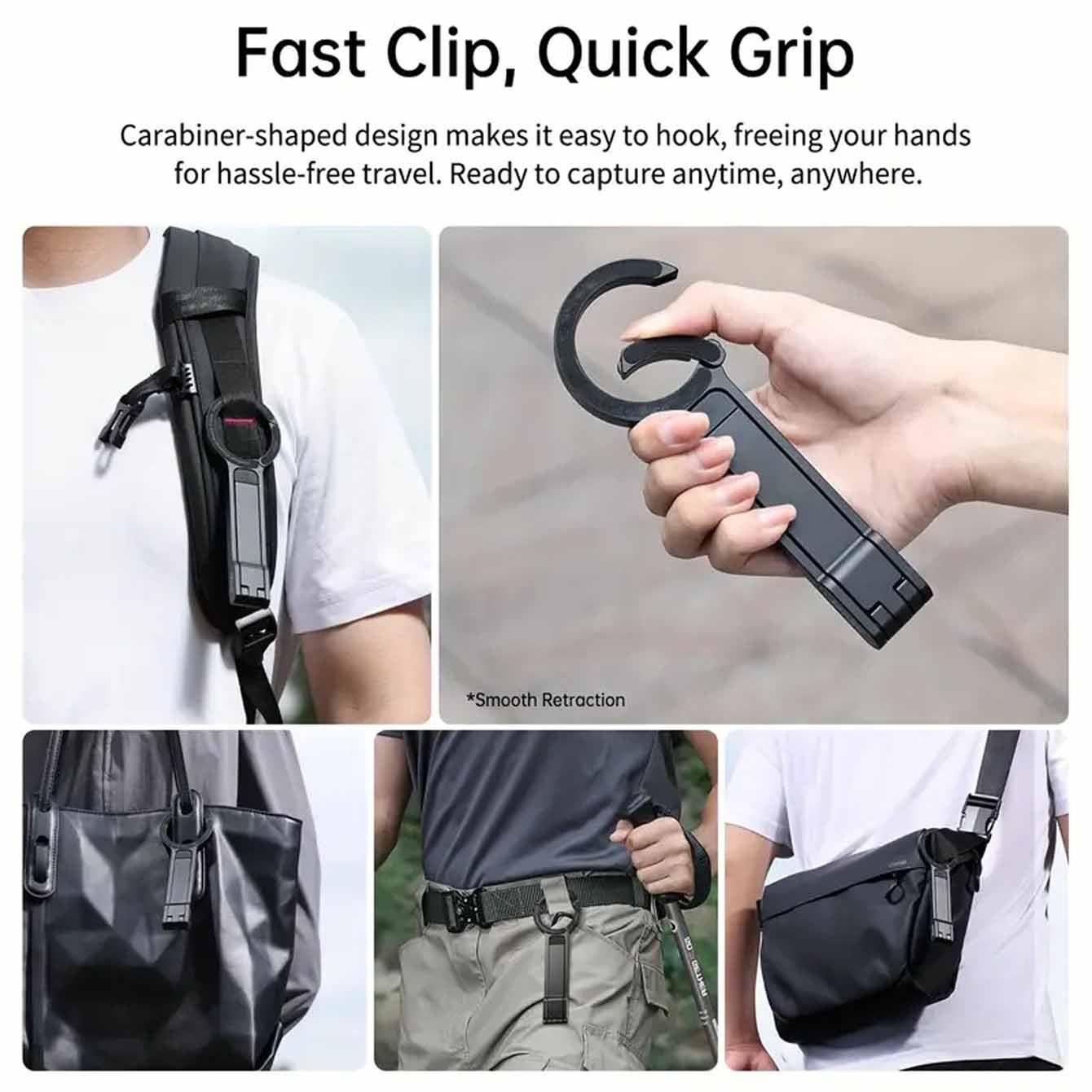 LivX Çok Fonksiyonlu Telefon Tutucu Magsafe ile Uyumlu & Selfie Stick – Klipsli Askı Aparatı, Mini Tripod, Vlog & Canlı Yayın Standı MTM-01