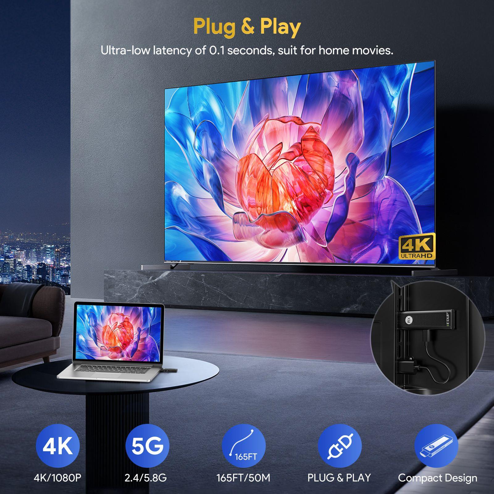 LivX Edup Kablosuz 1080p HD 50 Metre Ses Görüntü Aktarma Kiti